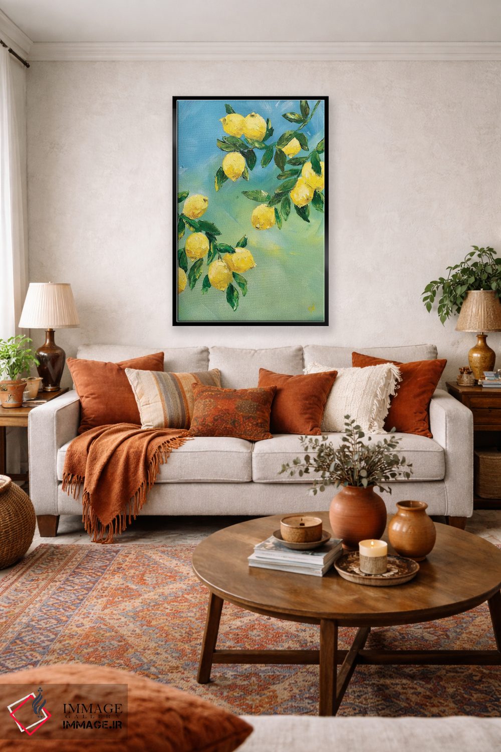 تابلو دکوراتیو لیموها در آسمان اثر لنا اسمیرنوا - D5B