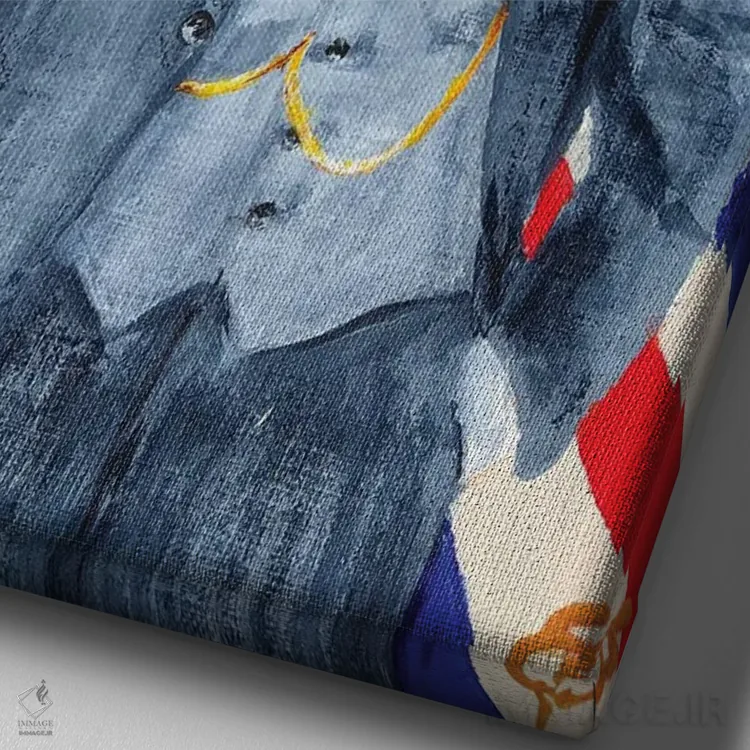 تابلو دکوراتیو حکومت بریتانیا اثر لنا اسمیرنوا - نمای نزدیک بافت بوم