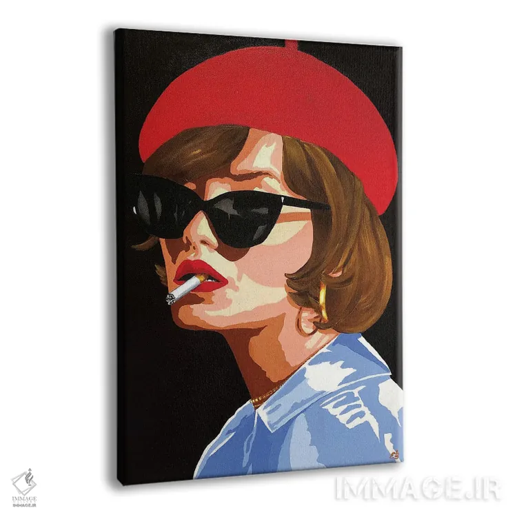 تابلو دکوراتیو دختر با گوشواره اثر لنا اسمیرنوا - نمای پرسپکتیو محصول