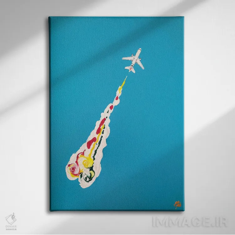 تابلو دکوراتیو آسمان اثر لنا اسمیرنوا - نمای روبهرو روی دیوار