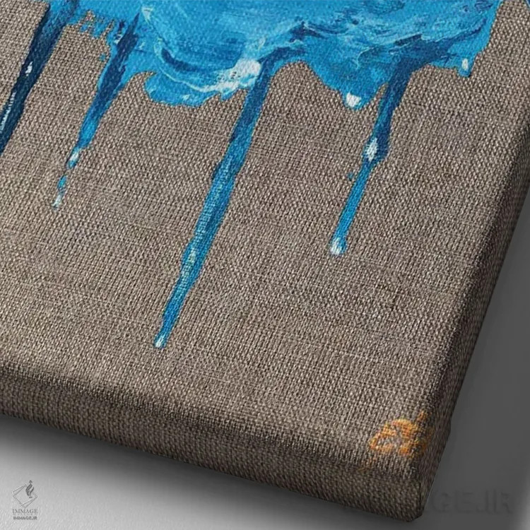 تابلو دکوراتیو یخ شماره سه اثر لنا اسمیرنوا - نمای نزدیک بافت بوم