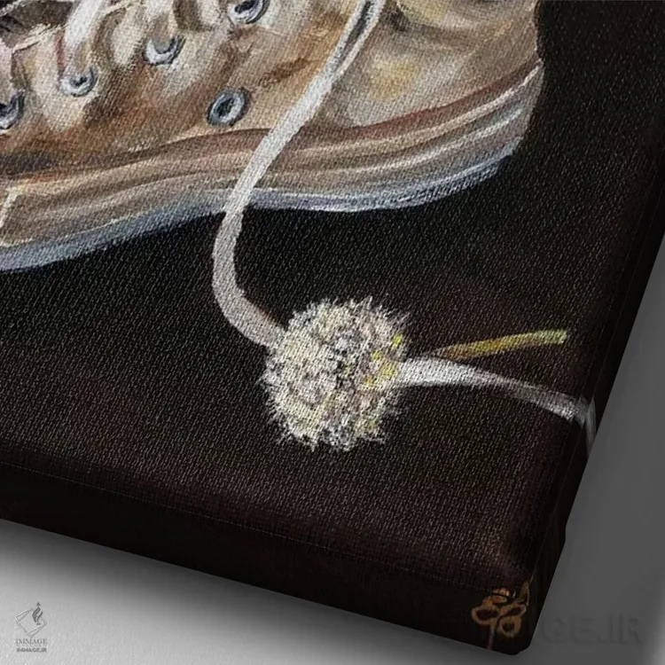 تابلو دکوراتیو قاصدک ها اثر لنا اسمیرنوا - نمای نزدیک بافت بوم