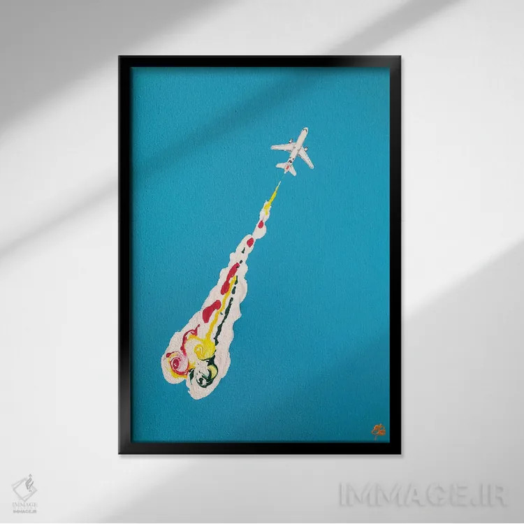 تابلو دکوراتیو آسمان اثر لنا اسمیرنوا - نمای قابدار مشکی