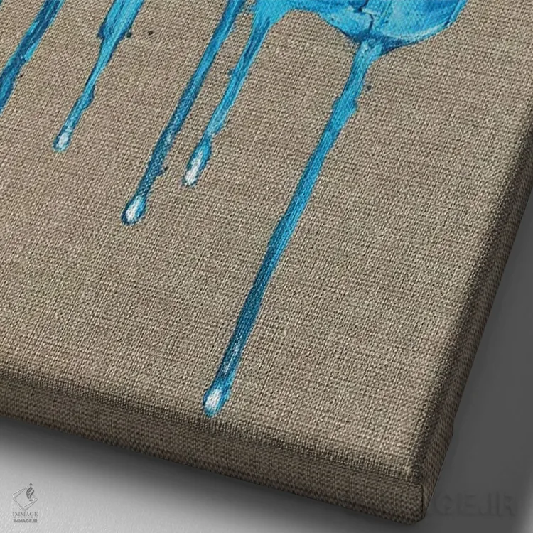 تابلو دکوراتیو یخ شماره شش اثر لنا اسمیرنوا - نمای نزدیک بافت بوم