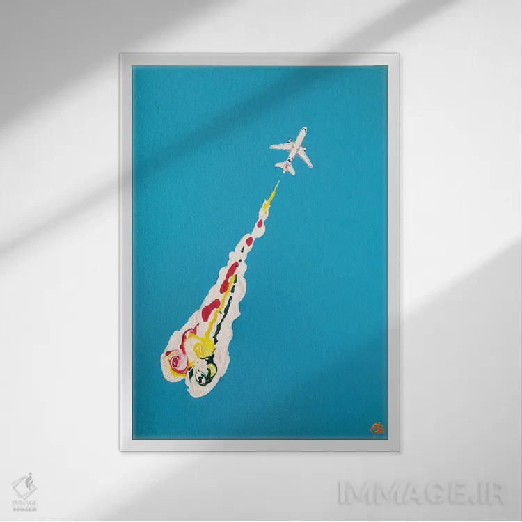 تابلو دکوراتیو آسمان اثر لنا اسمیرنوا - نمای قابدار سفید