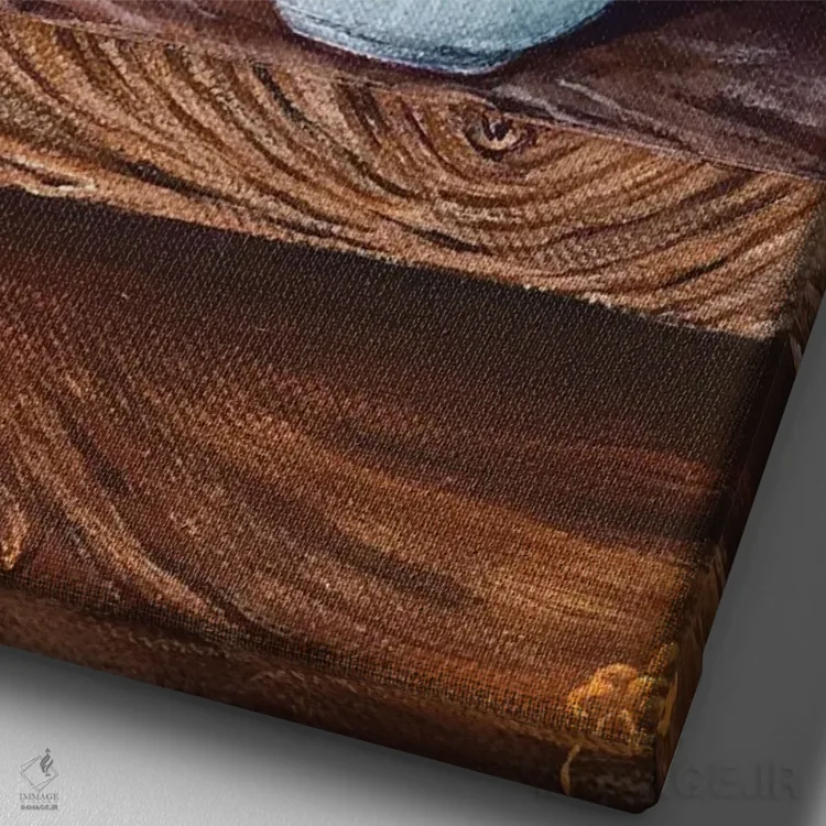 تابلو دکوراتیو چای برای دو نفر VIII اثر لنا اسمیرنوا - نمای نزدیک بافت بوم