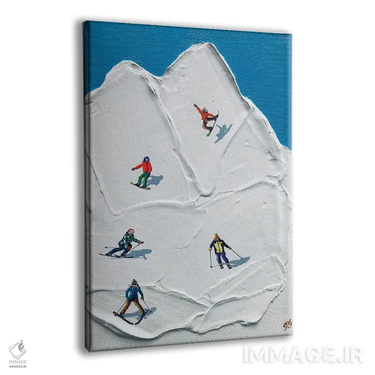 تابلو دکوراتیو پیست اسکی II اثر لنا اسمیرنوا - نمای پرسپکتیو محصول