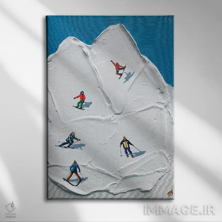 تابلو دکوراتیو پیست اسکی II اثر لنا اسمیرنوا - نمای روبهرو روی دیوار