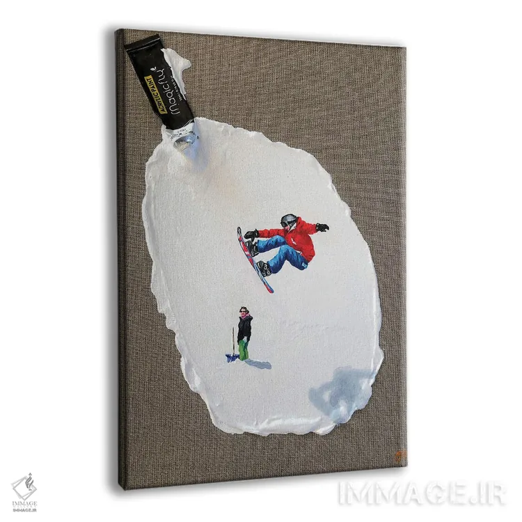 تابلو دکوراتیو پیست اسکی IV اثر لنا اسمیرنوا - نمای پرسپکتیو محصول