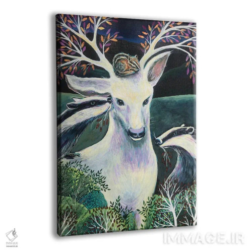 تابلو دکوراتیو مادر گوزن اثر لینه آ توبیاس - نمای پرسپکتیو محصول