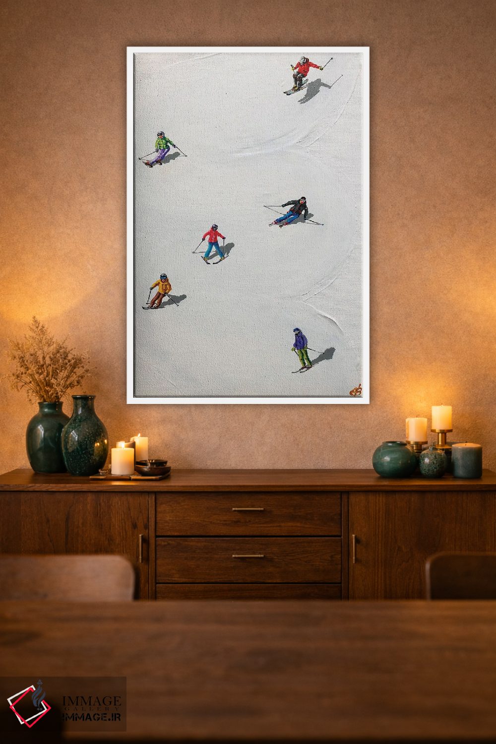 تابلو دکوراتیو پیست اسکی I اثر لنا اسمیرنوا - D1W