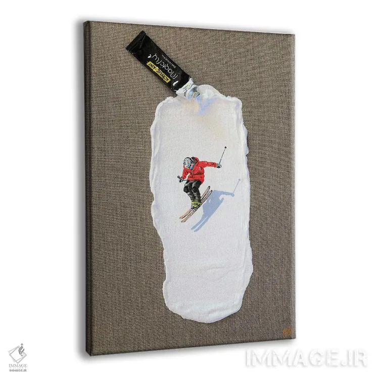 تابلو دکوراتیو پیست اسکی III اثر لنا اسمیرنوا - نمای پرسپکتیو محصول