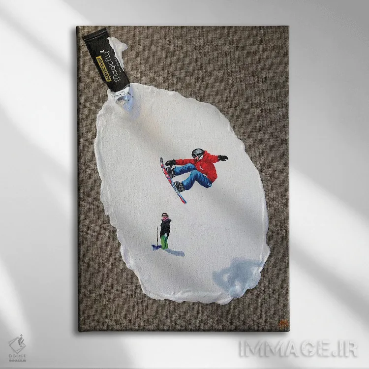 تابلو دکوراتیو پیست اسکی IV اثر لنا اسمیرنوا - نمای روبهرو روی دیوار