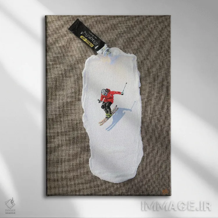 تابلو دکوراتیو پیست اسکی III اثر لنا اسمیرنوا - نمای روبهرو روی دیوار
