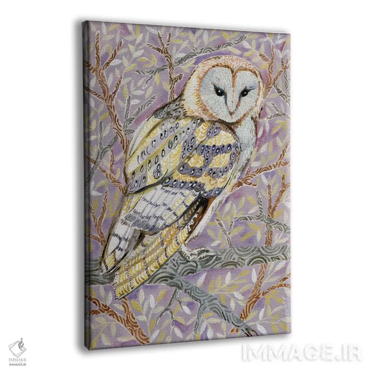 تابلو دکوراتیو جغد زمستانی اثر لینه آ توبیاس - نمای پرسپکتیو محصول