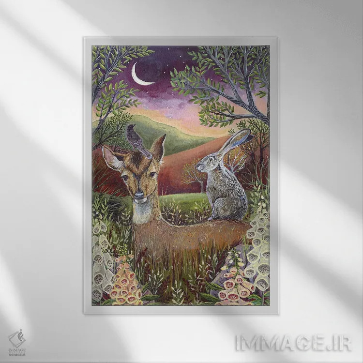 تابلو دکوراتیو مسافران سپیده دم اثر لینه آ توبیاس - نمای قابدار سفید