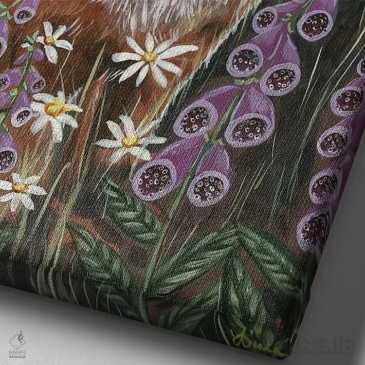 تابلو دکوراتیو چیزهای وحشی اثر لینه آ توبیاس - نمای نزدیک بافت بوم