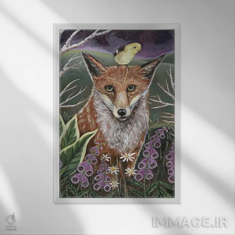 تابلو دکوراتیو چیزهای وحشی اثر لینه آ توبیاس - نمای قابدار سفید