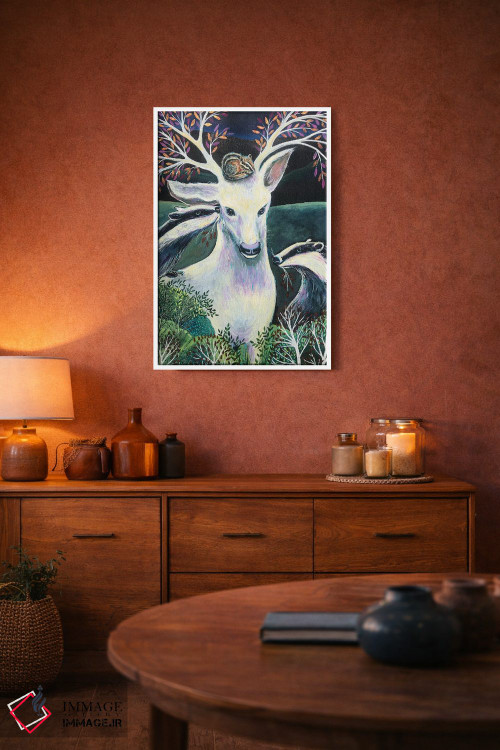 تابلو دکوراتیو مادر گوزن اثر لینه آ توبیاس - D2W