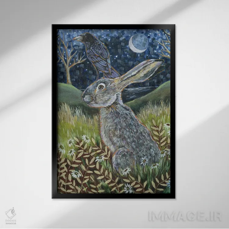 تابلو دکوراتیو در جستجوی پناهگاه اثر لینه آ توبیاس - نمای قابدار مشکی