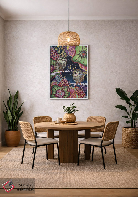 تابلو دکوراتیو جغدهای شب اثر لینه آ توبیاس - D2W