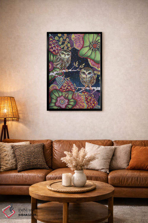 تابلو دکوراتیو جغدهای شب اثر لینه آ توبیاس - D4B