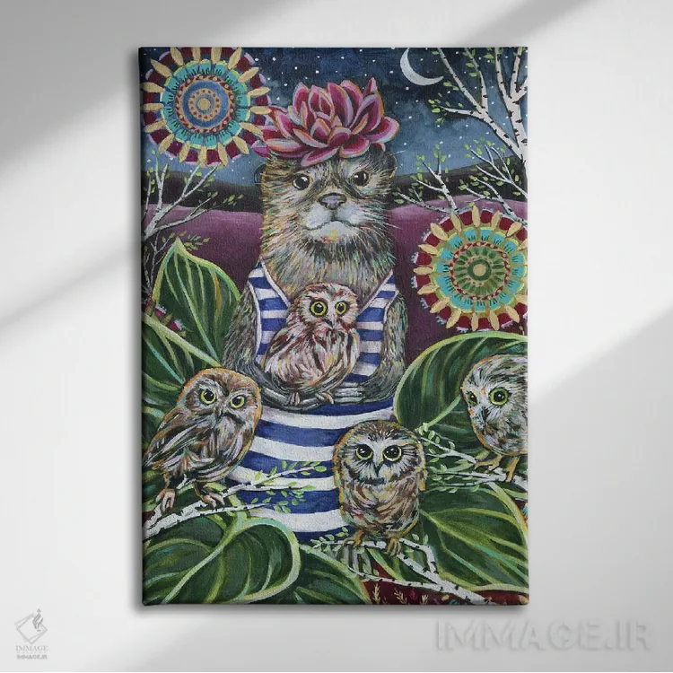 تابلو دکوراتیو پرستار کودک اثر لینه آ توبیاس - نمای روبهرو روی دیوار