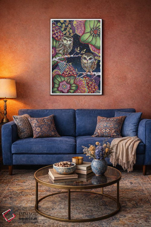 تابلو دکوراتیو جغدهای شب اثر لینه آ توبیاس - D3W