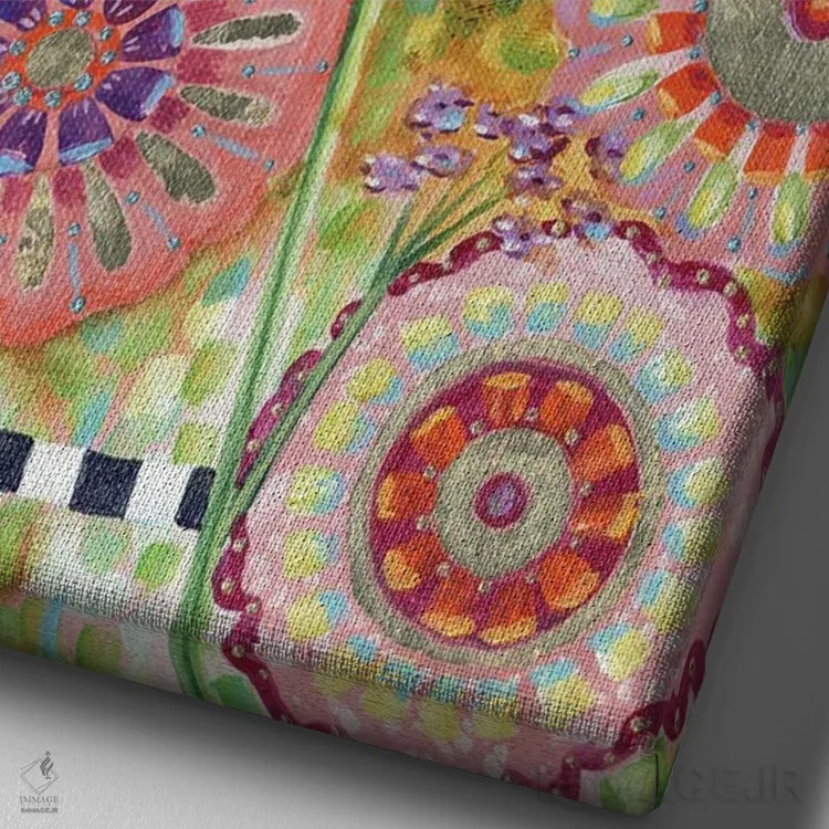 تابلو دکوراتیو پروانه دم چلچله ای و وربنا اثر لینه آ توبیاس - نمای نزدیک بافت بوم