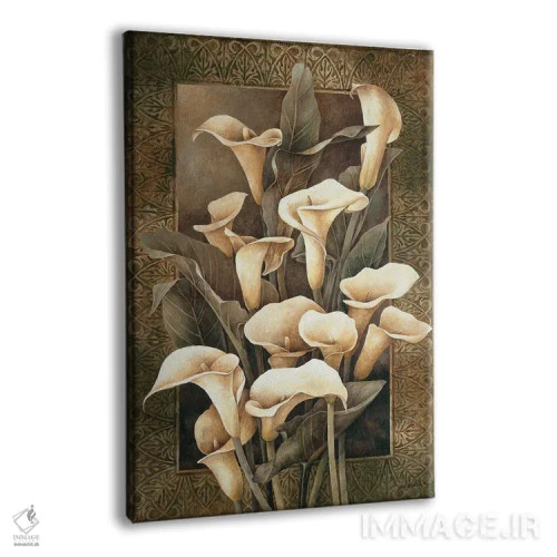 تابلو دکوراتیو گل های کالای زرد اثر لیندا تامپسون - نمای پرسپکتیو محصول