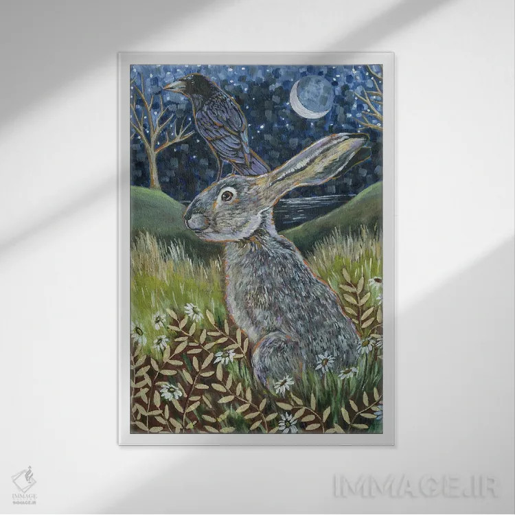 تابلو دکوراتیو در جستجوی پناهگاه اثر لینه آ توبیاس - نمای قابدار سفید