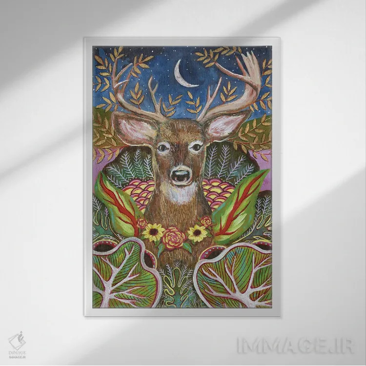 تابلو دکوراتیو هماهنگ شدن با محیط اثر لینه آ توبیاس - نمای قابدار سفید