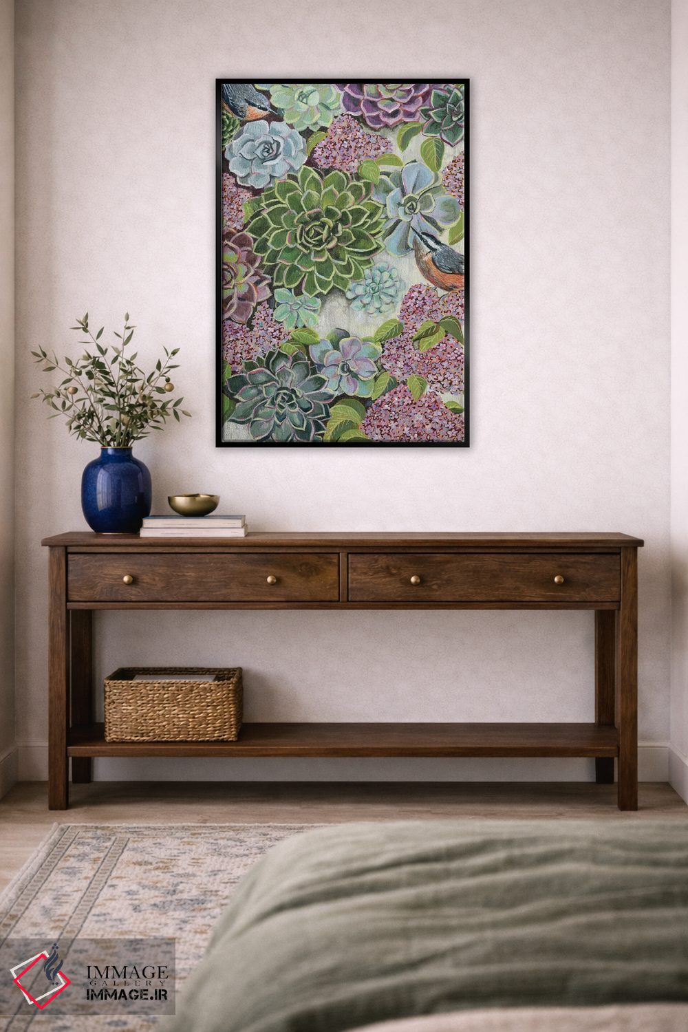 تابلو دکوراتیو سینه سرخ سرخ سینه اثر لینه آ توبیاس - D6B