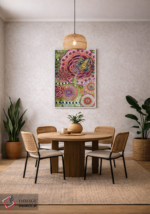 تابلو دکوراتیو پروانه دم چلچله ای و وربنا اثر لینه آ توبیاس - D2W