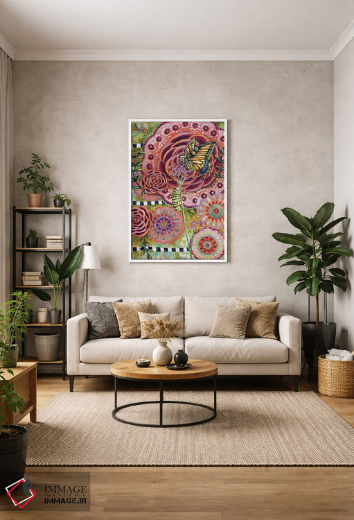 تابلو دکوراتیو پروانه دم چلچله ای و وربنا اثر لینه آ توبیاس - D1W