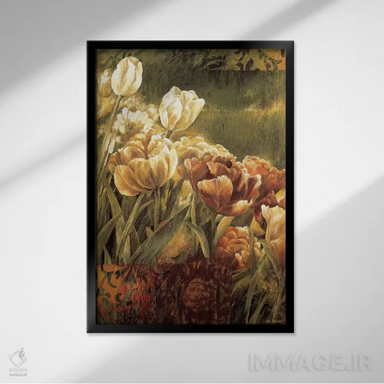 تابلو دکوراتیو باغ تابستانی II اثر لیندا تامپسون - نمای قابدار مشکی