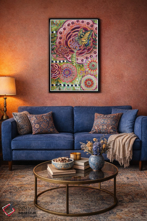 تابلو دکوراتیو پروانه دم چلچله ای و وربنا اثر لینه آ توبیاس - D4B