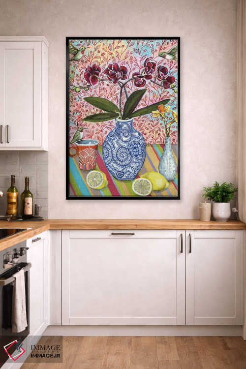 تابلو دکوراتیو طبیعت بی جان با مرغ های مگس خوار اثر لینه آ توبیاس - D3B