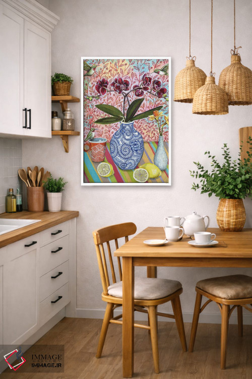 تابلو دکوراتیو طبیعت بی جان با مرغ های مگس خوار اثر لینه آ توبیاس - D6W