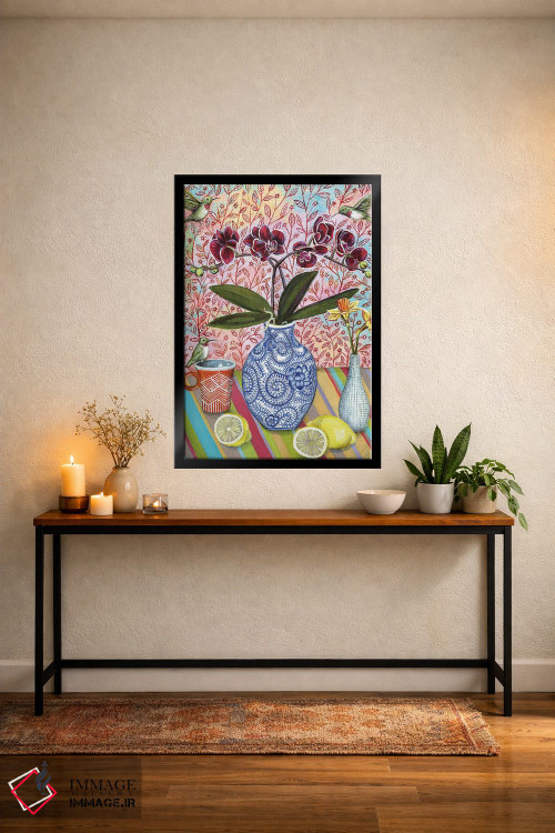 تابلو دکوراتیو طبیعت بی جان با مرغ های مگس خوار اثر لینه آ توبیاس - D5B