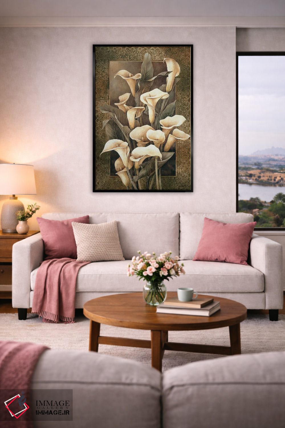 تابلو دکوراتیو گل های کالای زرد اثر لیندا تامپسون - D6B