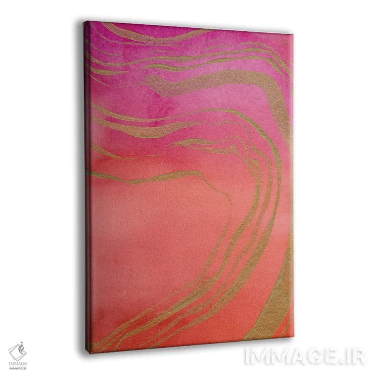 تابلو مینیمال عقیق نارنجی سرخابی اثر کریستین لیندستروم - نمای پرسپکتیو محصول