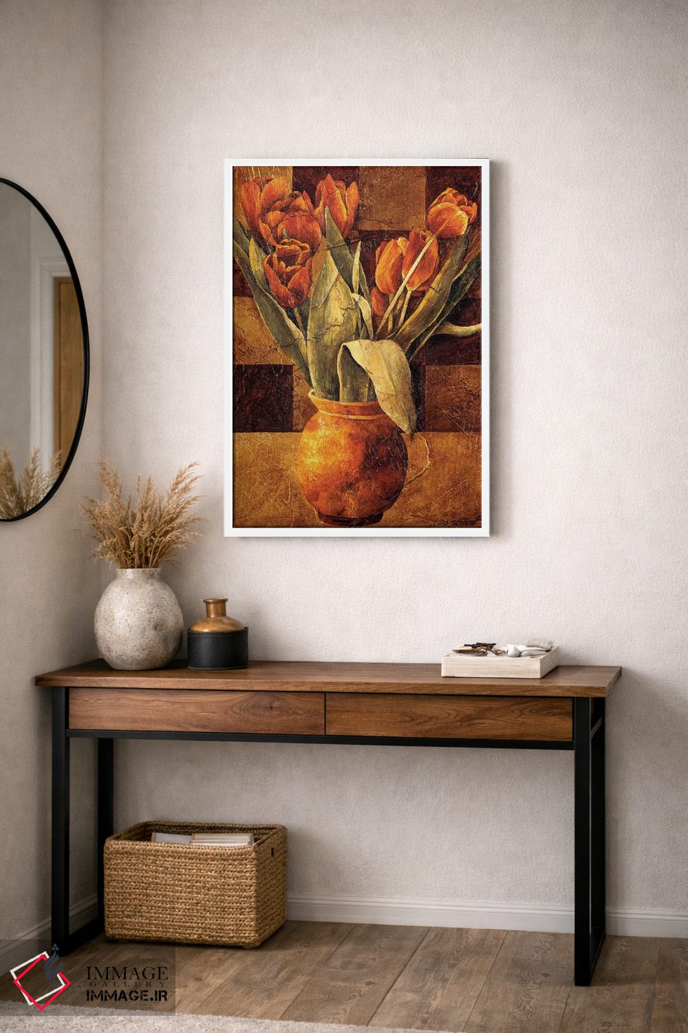 تابلو دکوراتیو لاله های شطرنجی II اثر لیندا تامپسون - D2W