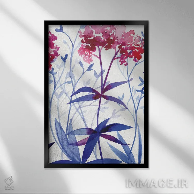 تابلو دکوراتیو باغ کنار دریا اثر کریستین لیندستروم - نمای قابدار مشکی