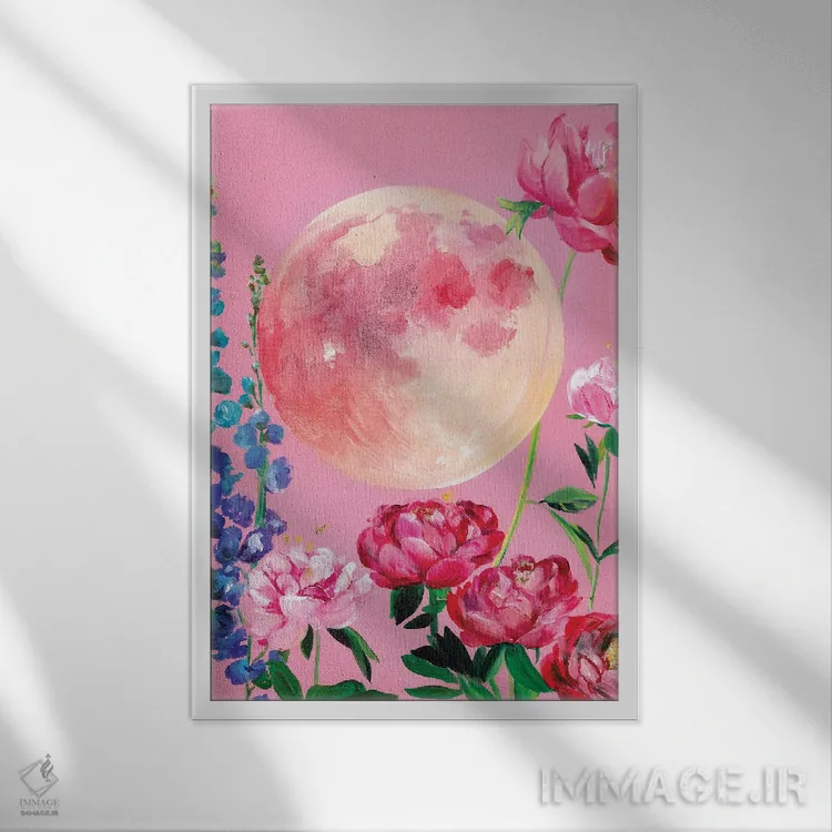 تابلو دکوراتیو ماه عسل اثر کریستین لیندستروم - نمای قابدار سفید