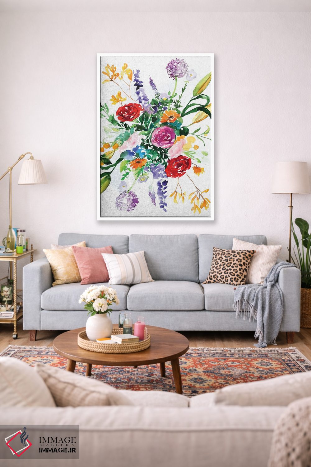 تابلو دکوراتیو ماندالای گل اثر کریستین لیندستروم - D1W