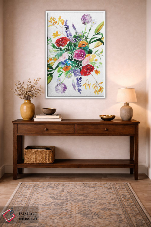 تابلو دکوراتیو ماندالای گل اثر کریستین لیندستروم - D3W