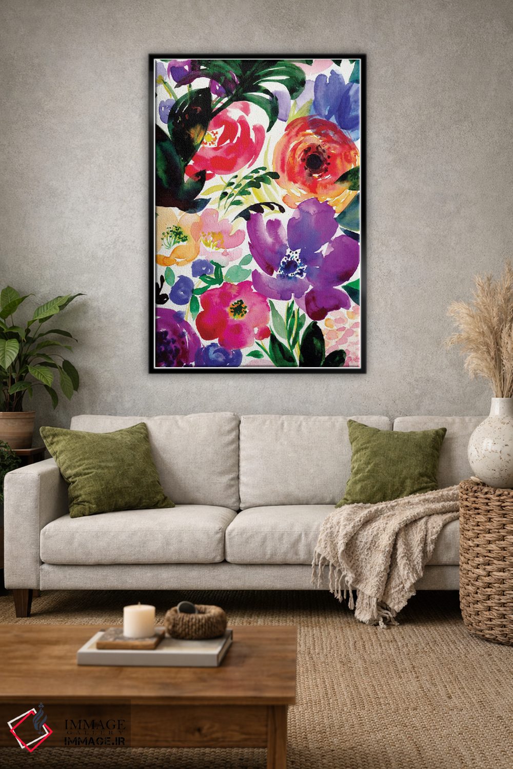 تابلو دکوراتیو شکوفه II اثر کریستین لیندستروم - D1B