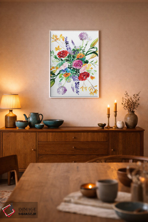 تابلو دکوراتیو ماندالای گل اثر کریستین لیندستروم - D5W