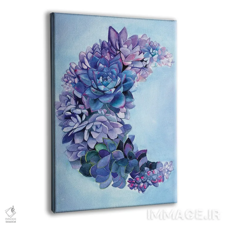 تابلو دکوراتیو باغ ماه ساکولنت اثر کریستین لیندستروم - نمای پرسپکتیو محصول